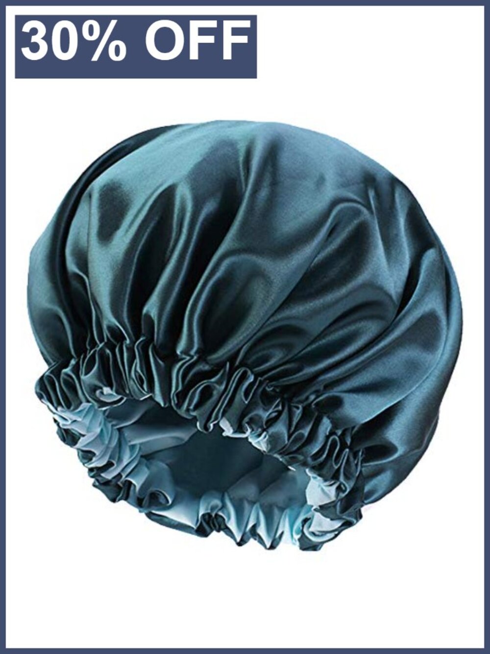 Satin Sleep Bonnet Double Layer Curly Hair Cap Adjustable Elastic Band